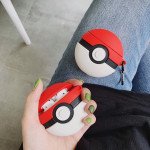 Wholesale Cute Design Cartoon Silicone Cover Skin for Airpod (1 / 2) Charging Case (Poke Ball)